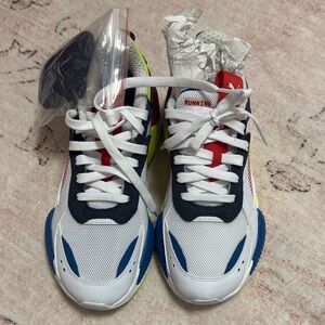 Puma Kids Sneakers - White, Blue, Red